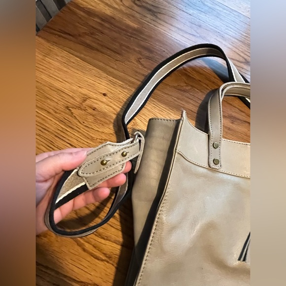 Margot Women's Gray Leather Small/Medium Handbag - Picture 6 of 8